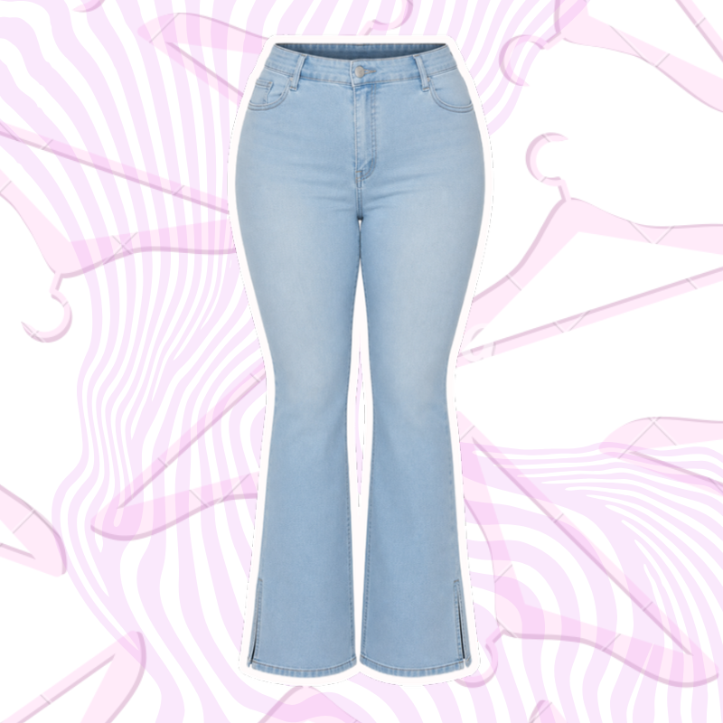 Light Wash Flared Jeans