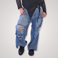 Distressed Wide Leg Jeans