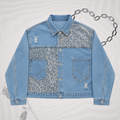 Leopard Patchwork Denim Jacket