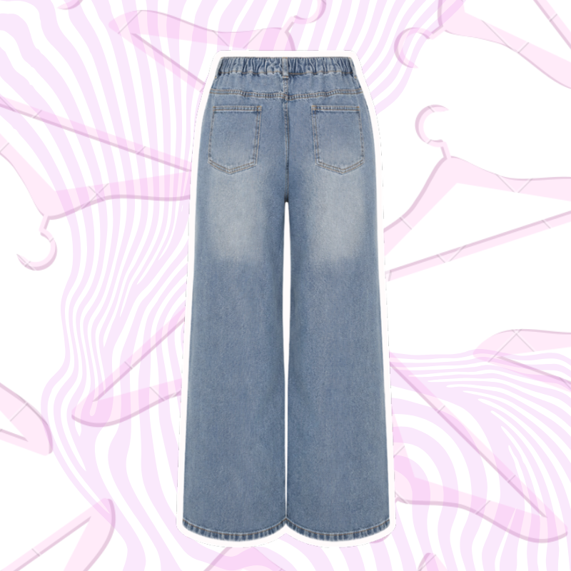 Distressed Wide Leg Jeans