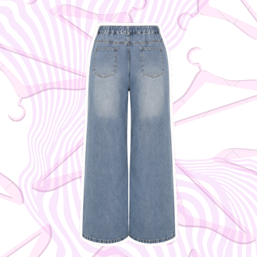 Distressed Wide Leg Jeans
