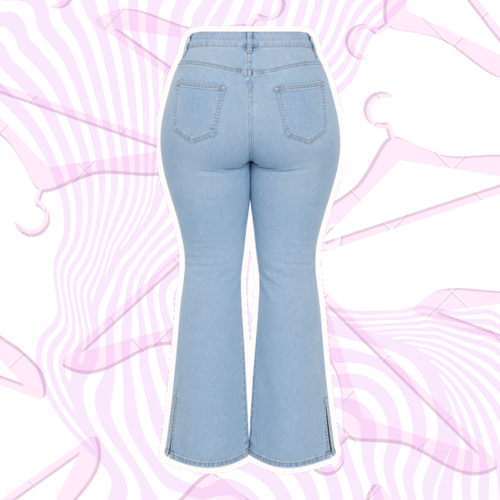 Light Wash Flared Jeans