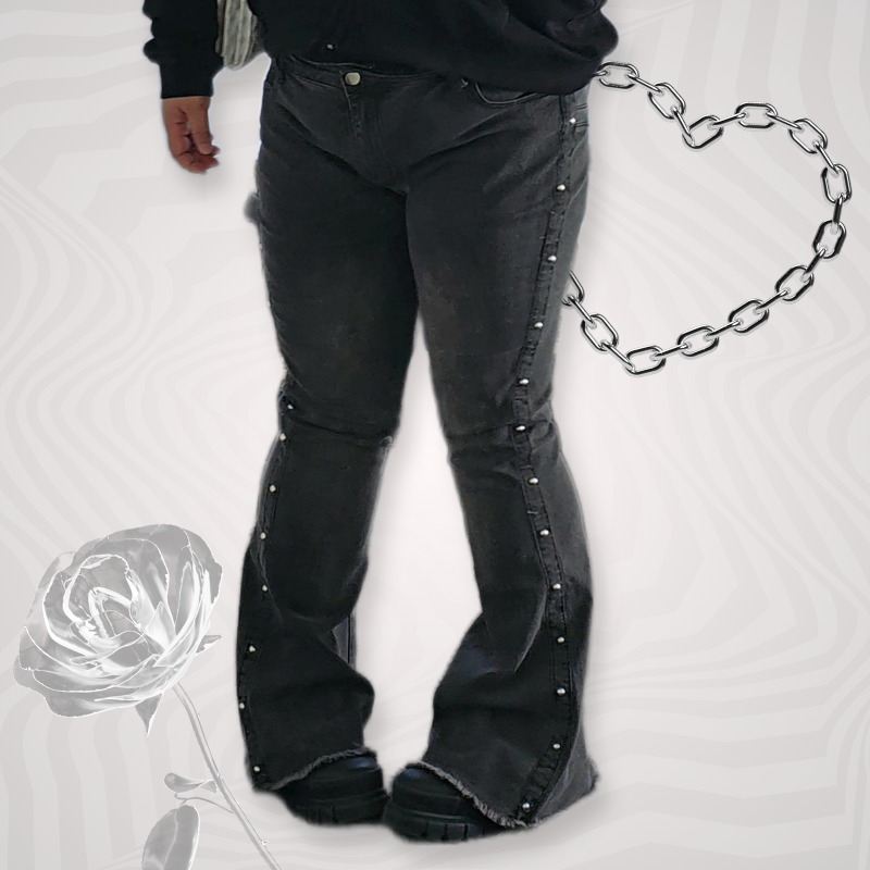 Studded Flare Jeans