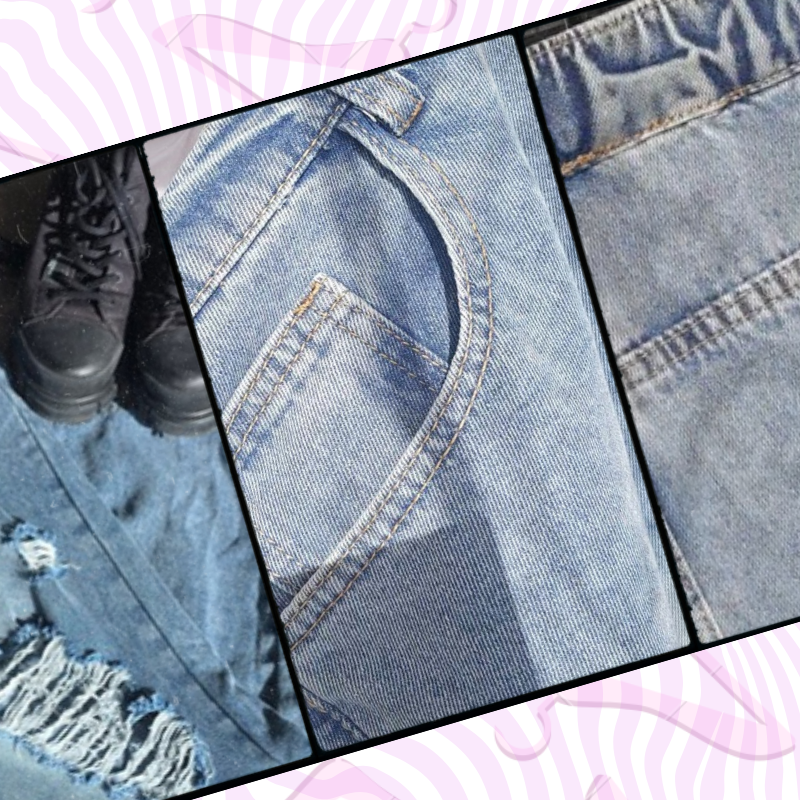 Distressed Wide Leg Jeans