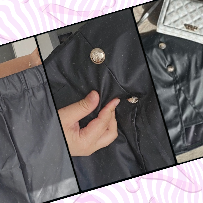 Black Faux Leather Mini Skort